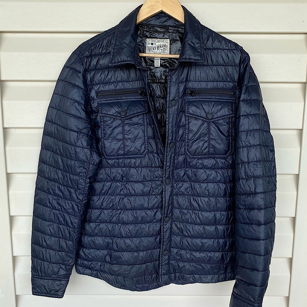New Lucky Brand Men's Blue Lightweight Jacket Size M